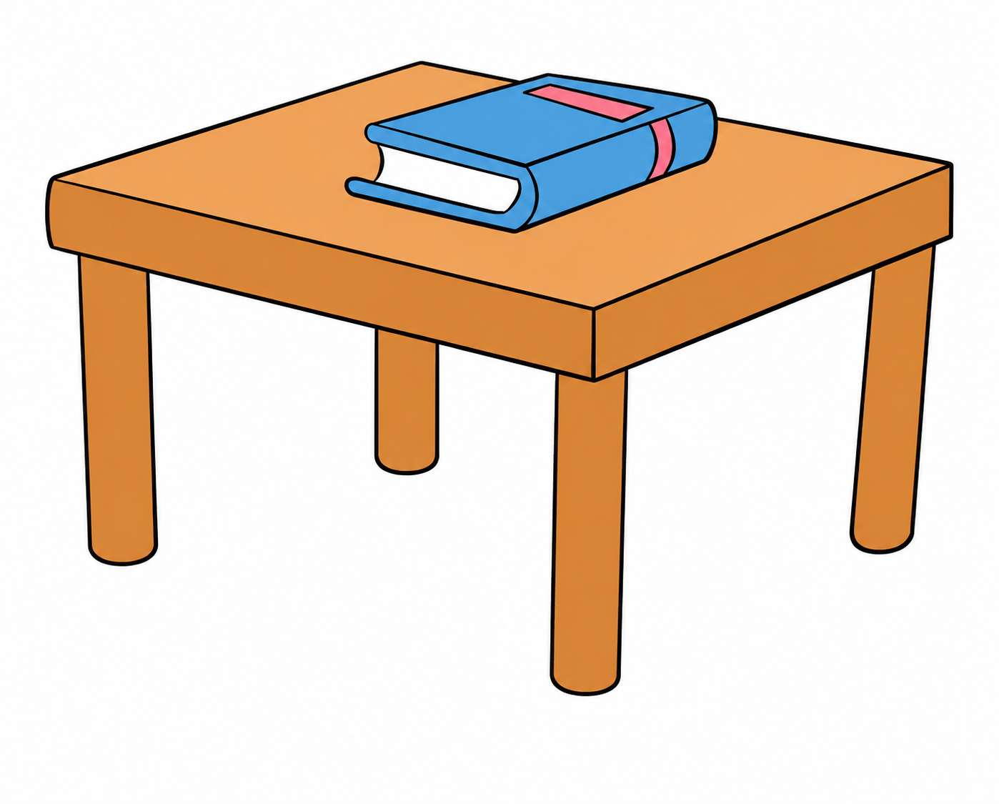 Book on table